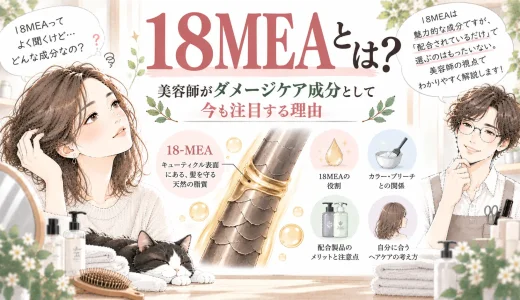 【手触り向上】シャンプーの配合成分「18MEA」は要チェック！さらさら髪になろう