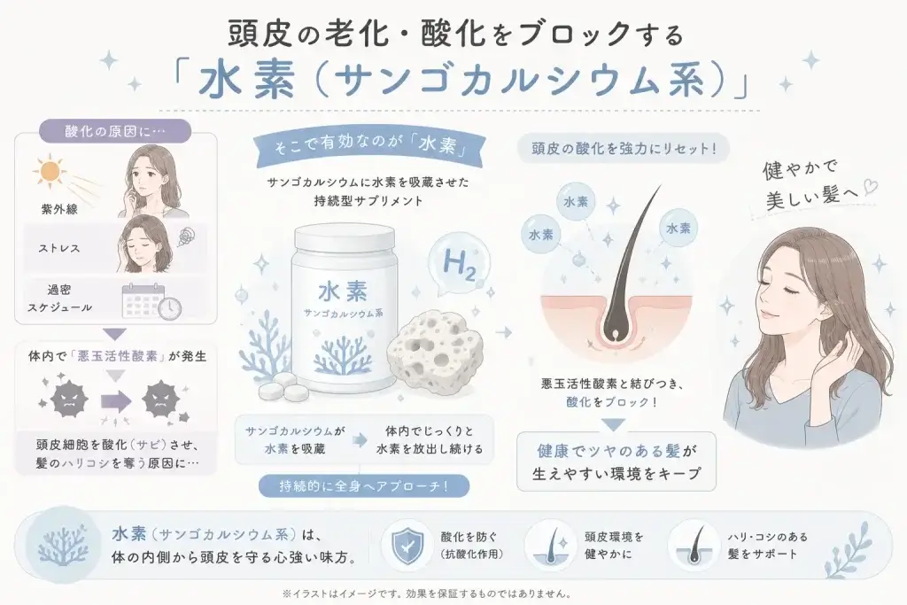 水素(産後カルシウム系)サプリメントの期待できる効果や効能