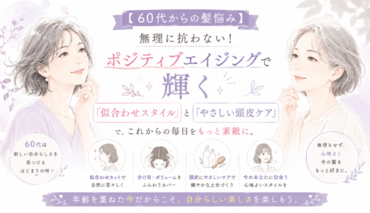 【60代からの髪悩み】無理に抗わない！ポジティブエイジングで輝く「似合わせスタイル」と「やさしい頭皮ケア」