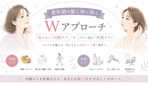 更年期の髪と体に効くWアプローチ｜焦らない「内側ケア」とプロに頼る「外側ケア」